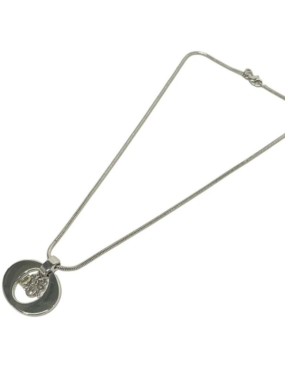 DIOR/ChristianDior Silver Hardware Necklace
